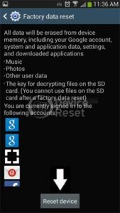 Gionee Elife E5 factory reset